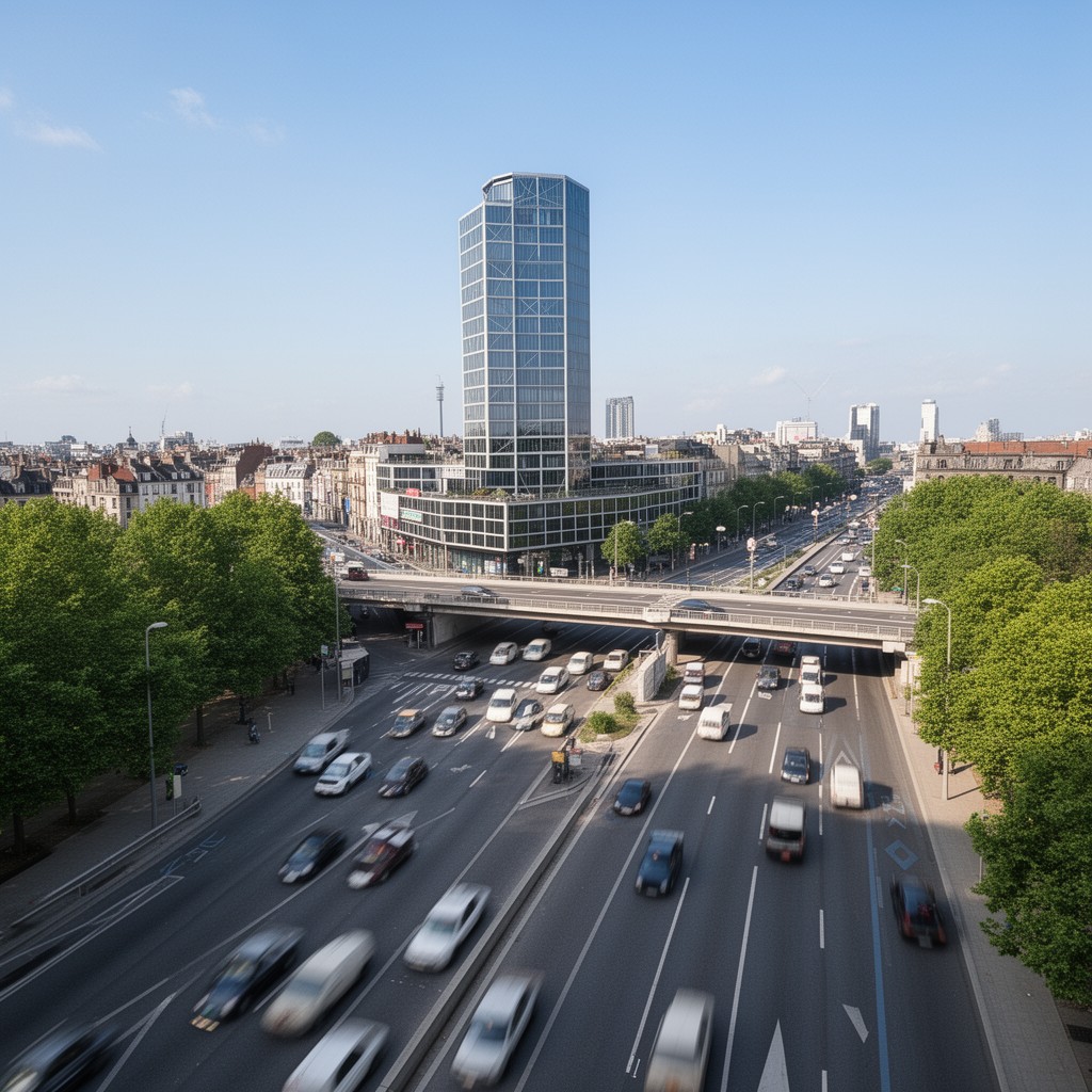 AI-generated illustration of Boulevard Léopold III