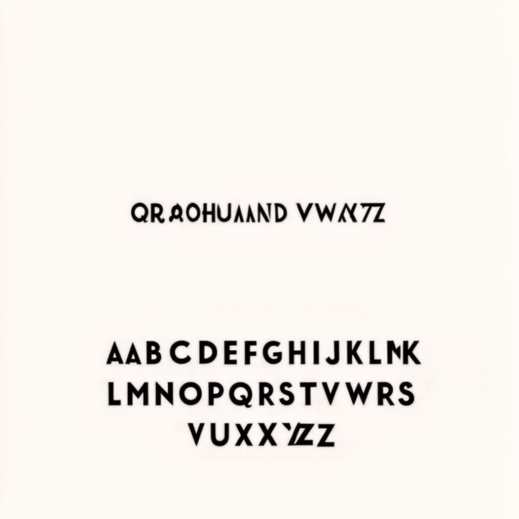 AI-generated illustration of Latin alphabet