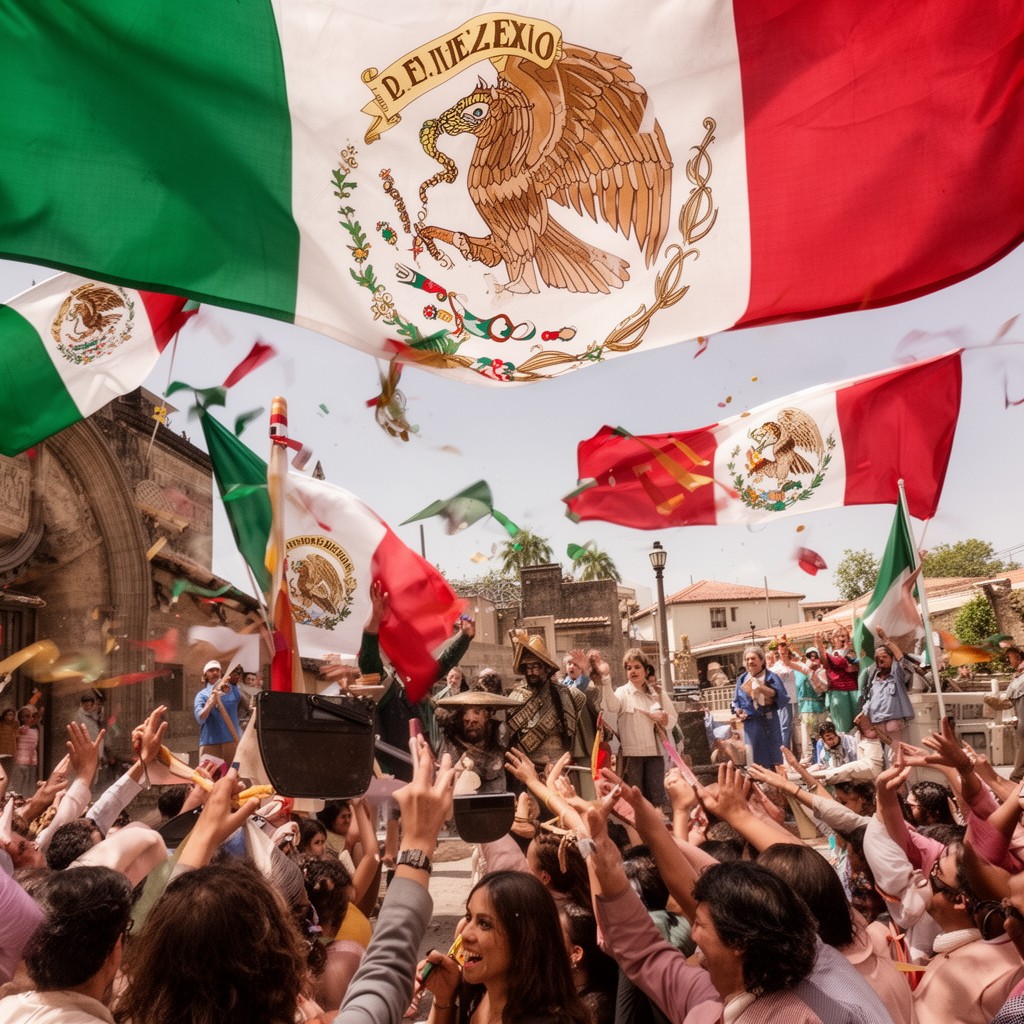 AI-generated illustration of Mexican Independence Day