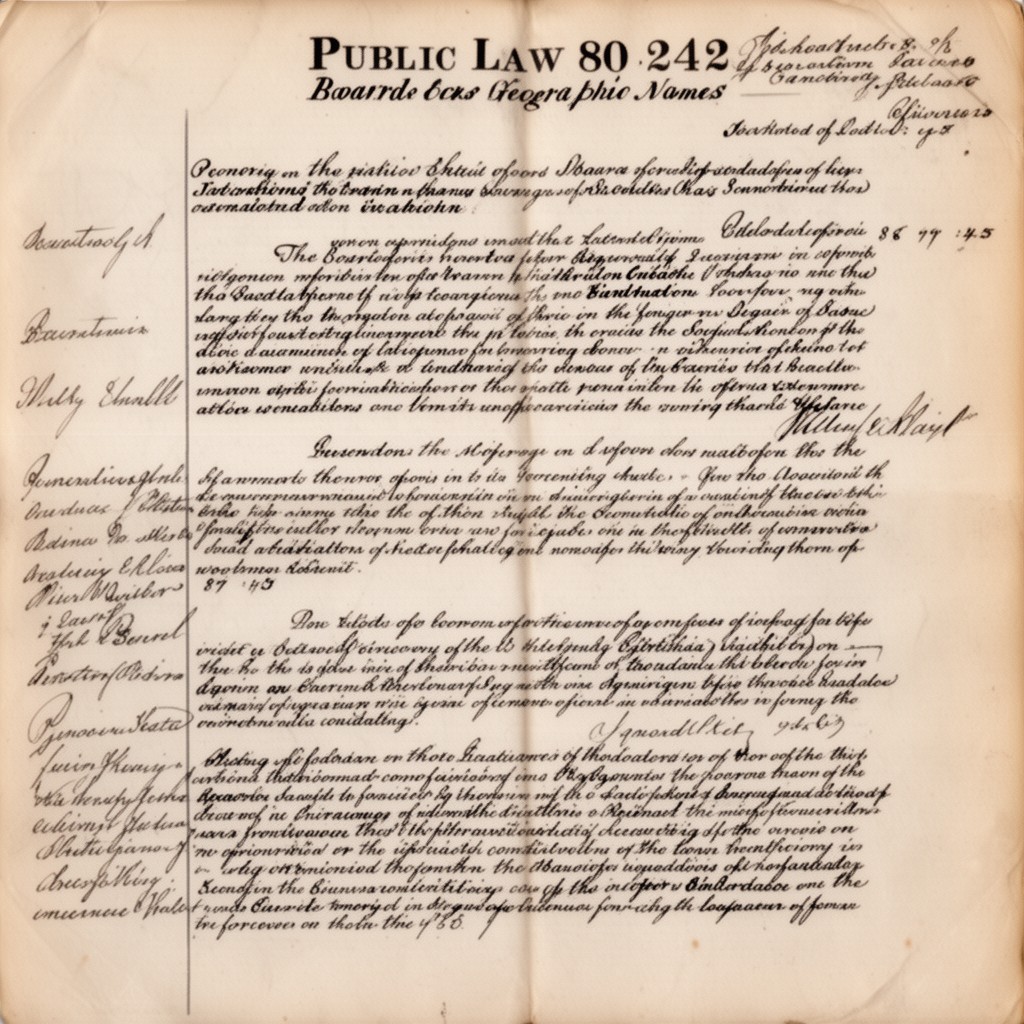 AI-generated illustration of Public Law 80-242