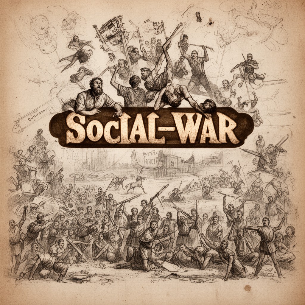 AI-generated illustration of Social War