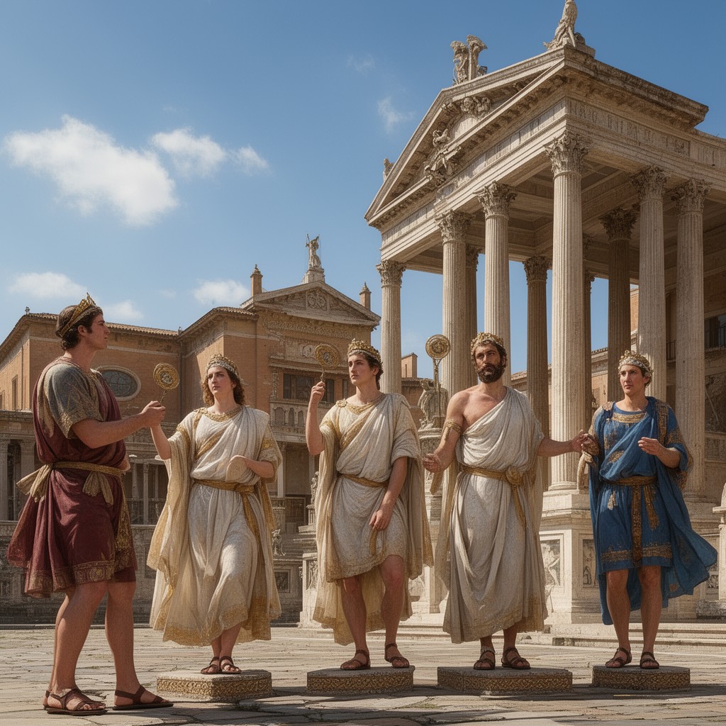 AI-generated illustration of Roman aediles