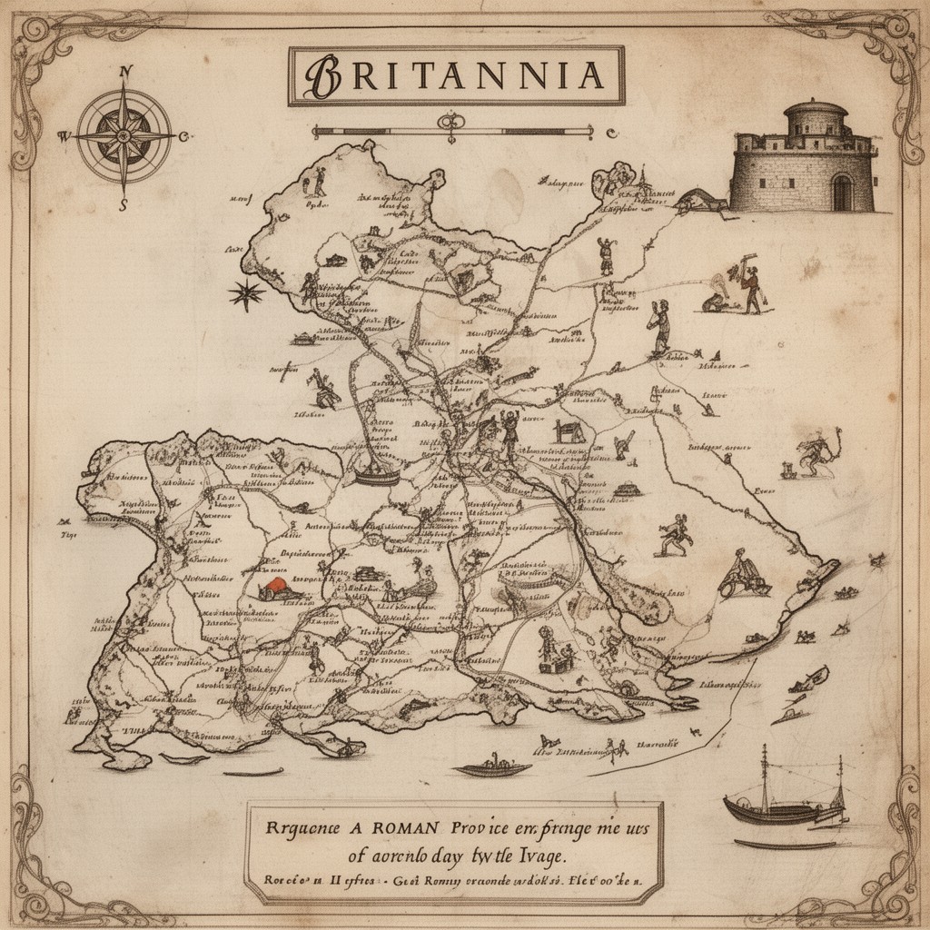 AI-generated illustration of Britannia (Roman province)