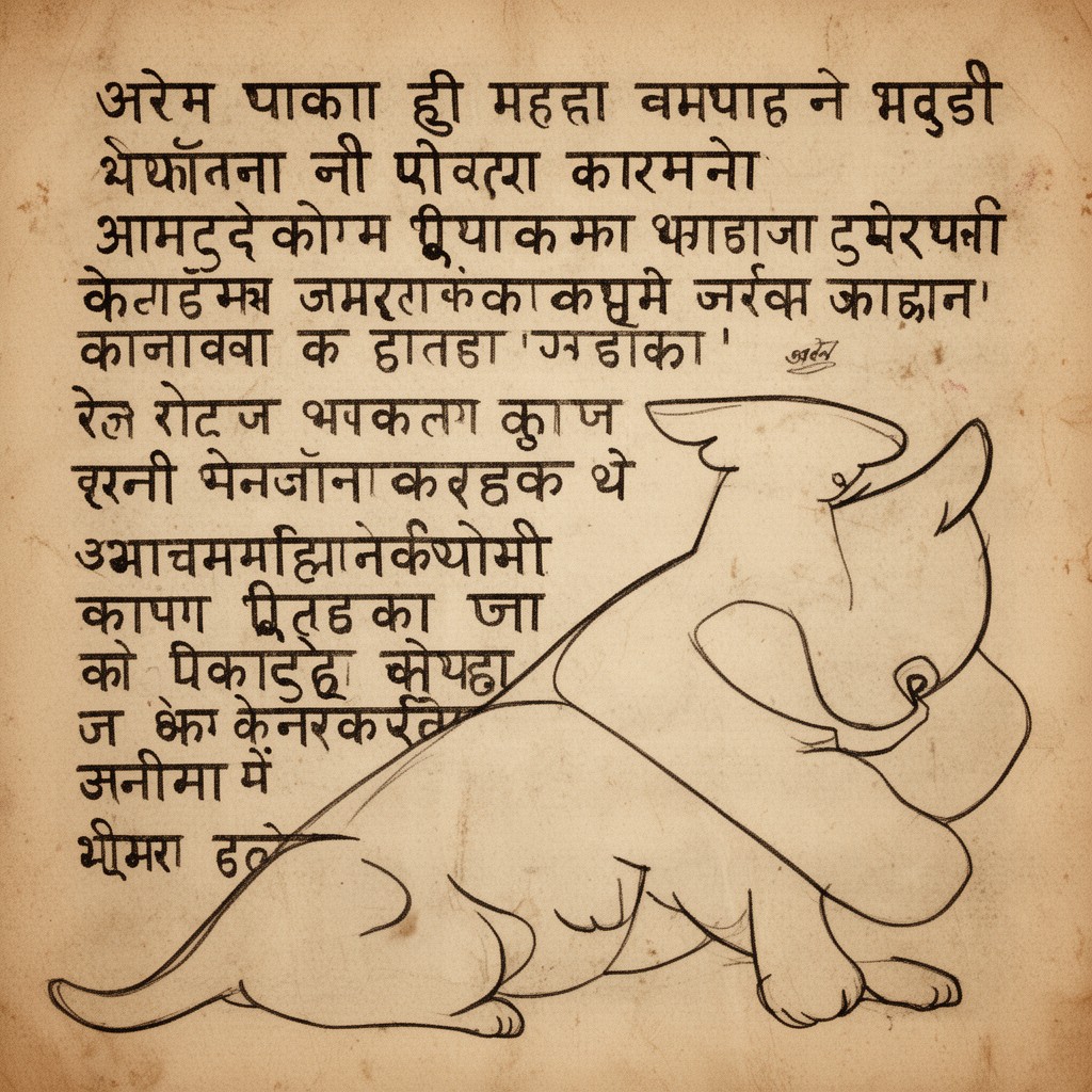 AI-generated illustration of Sanskrit
