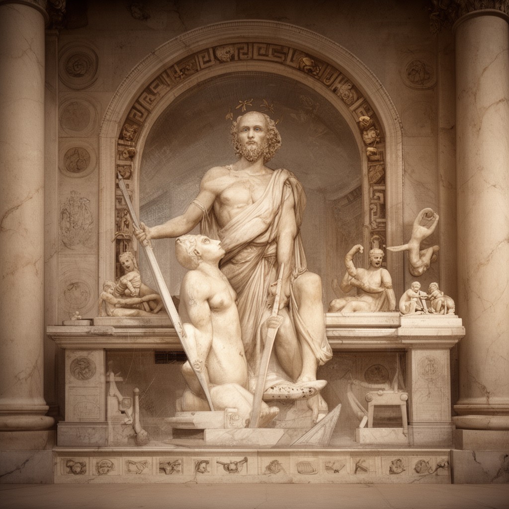 AI-generated illustration of Hellenistic religion