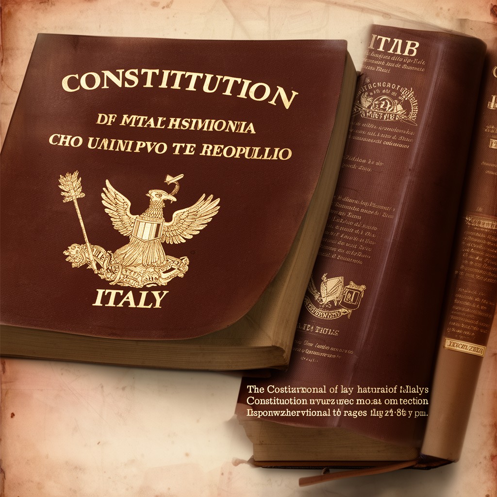AI-generated illustration of Constitution of Italy