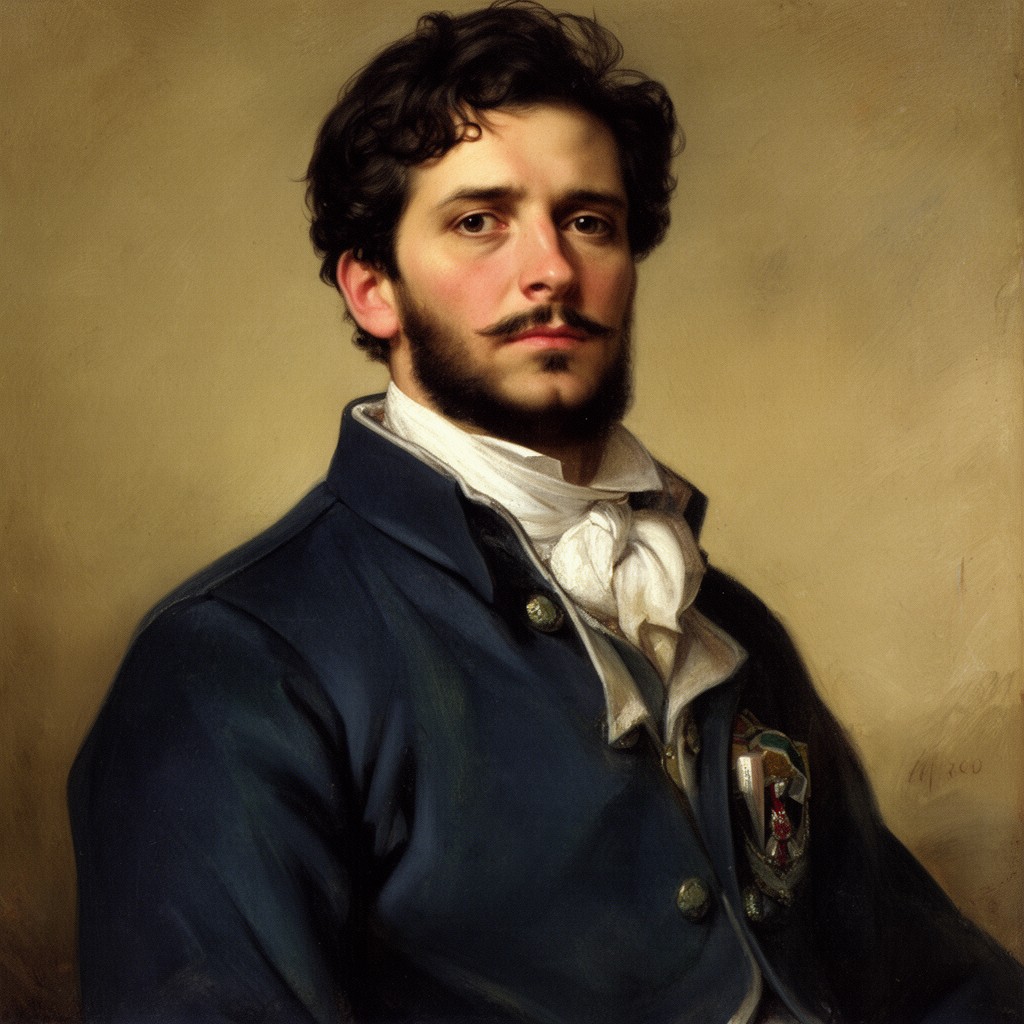 AI-generated illustration of Goffredo Mameli