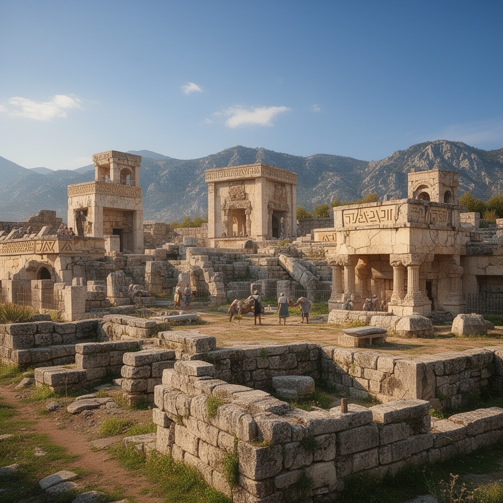 AI-generated illustration of Mycenaean civilization