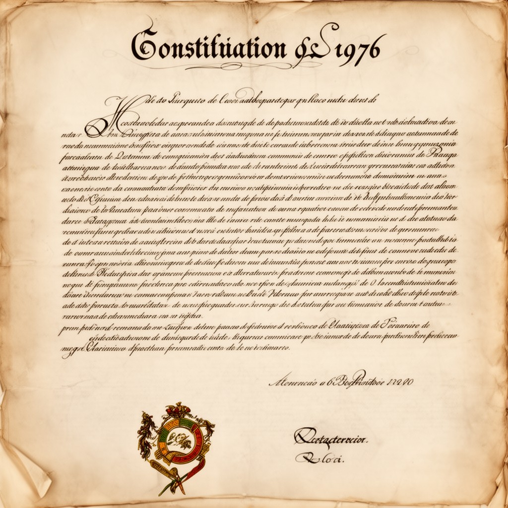 AI-generated illustration of Constitution of 1976