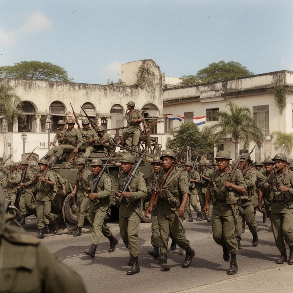 AI-generated illustration of Batista government forces