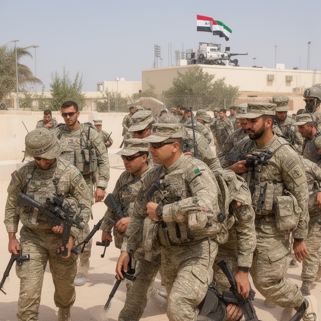 AI-generated illustration of Iraq training mission