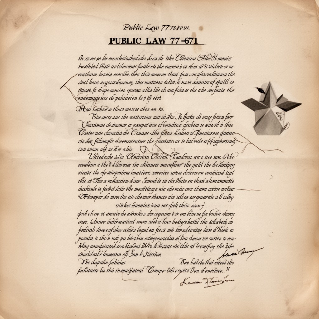 AI-generated illustration of Public Law 77-671