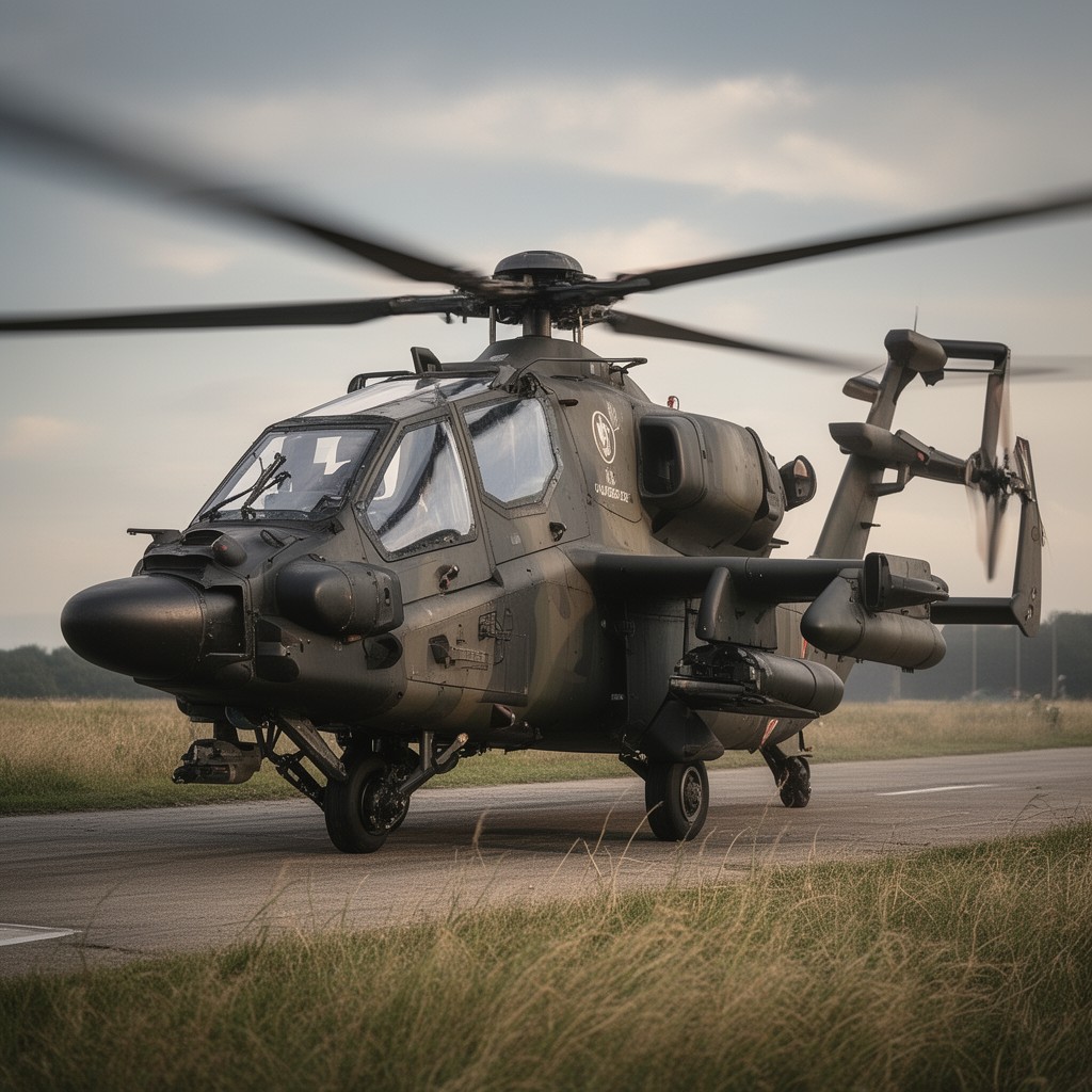 AI-generated illustration of Eurocopter Tiger attack helicopter