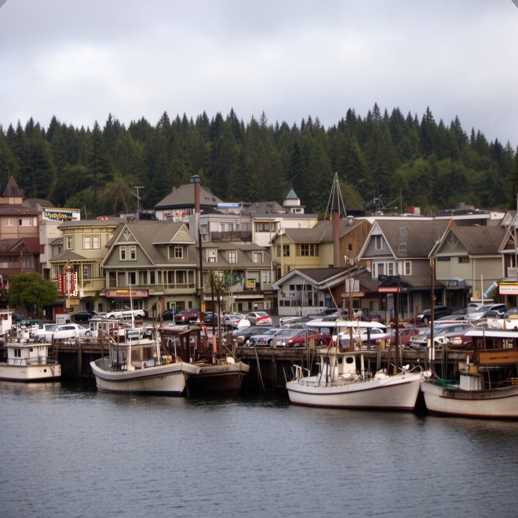 AI-generated illustration of Eureka, California