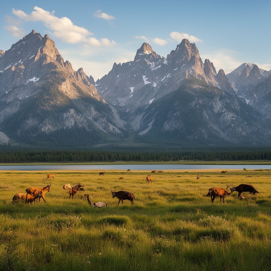 AI-generated illustration of Grand Teton National Park