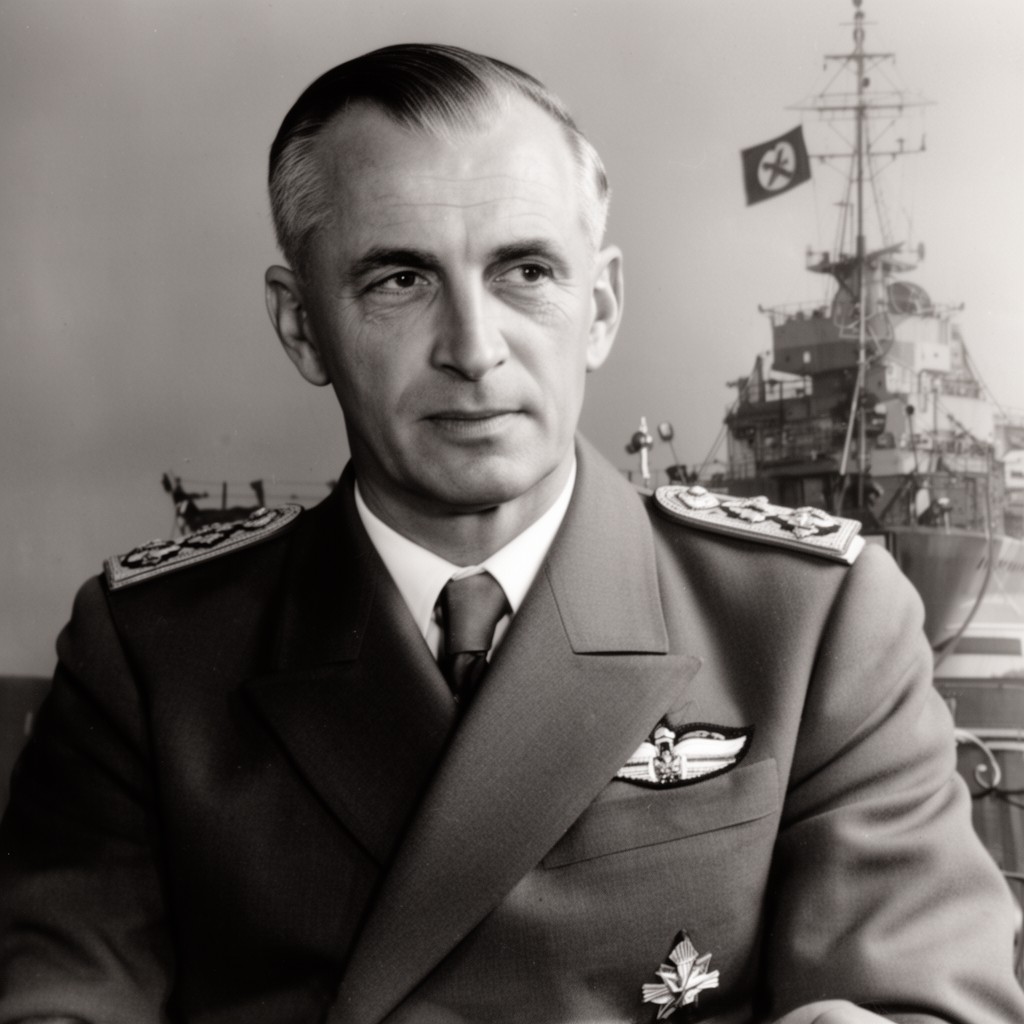AI-generated illustration of Erich Raeder