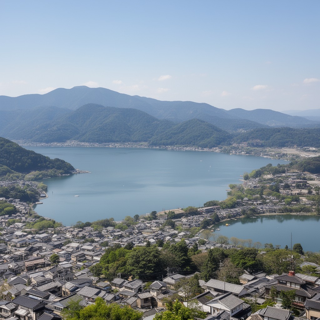 AI-generated illustration of Shiga Prefecture