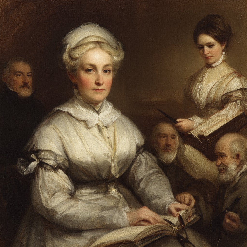 AI-generated illustration of Cordelia Whewell