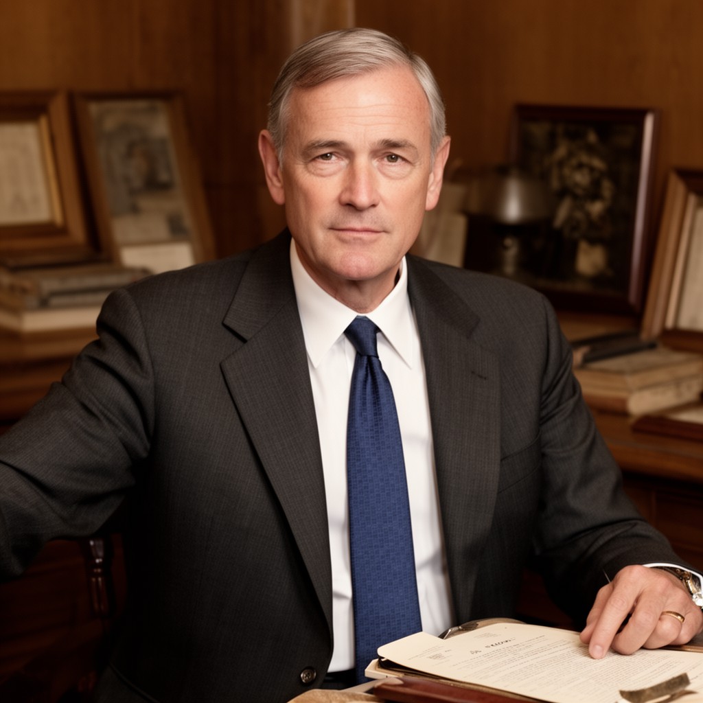 AI-generated illustration of Justice Harlan F. Stone
