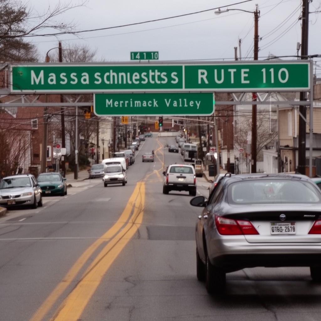 AI-generated illustration of Massachusetts Route 110