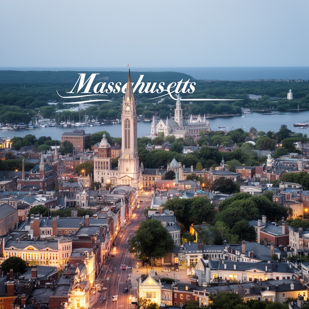 AI-generated illustration of Massachusetts