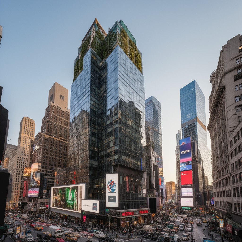 AI-generated illustration of 4 Times Square