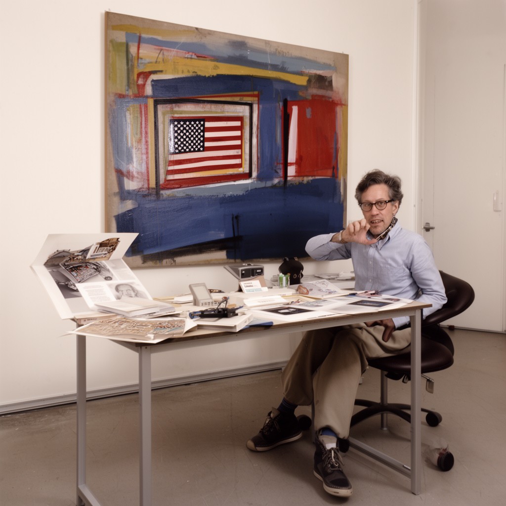 AI-generated illustration of Jasper Johns