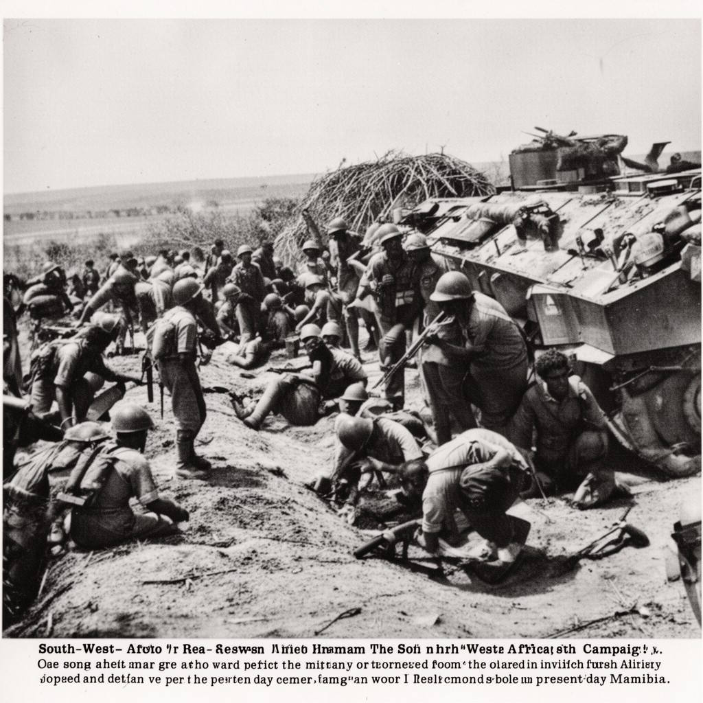 AI-generated illustration of South-West Africa Campaign