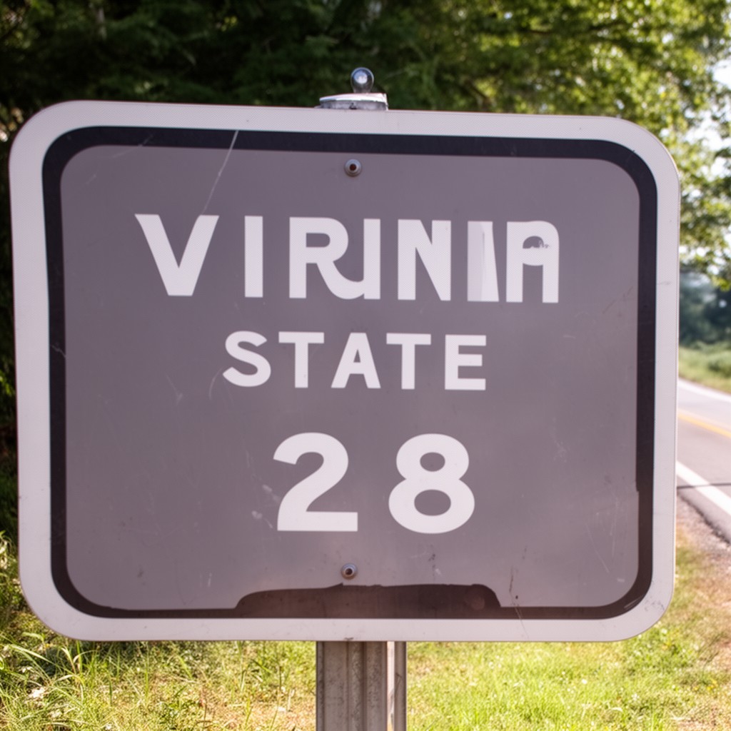 AI-generated illustration of Virginia State Route 28