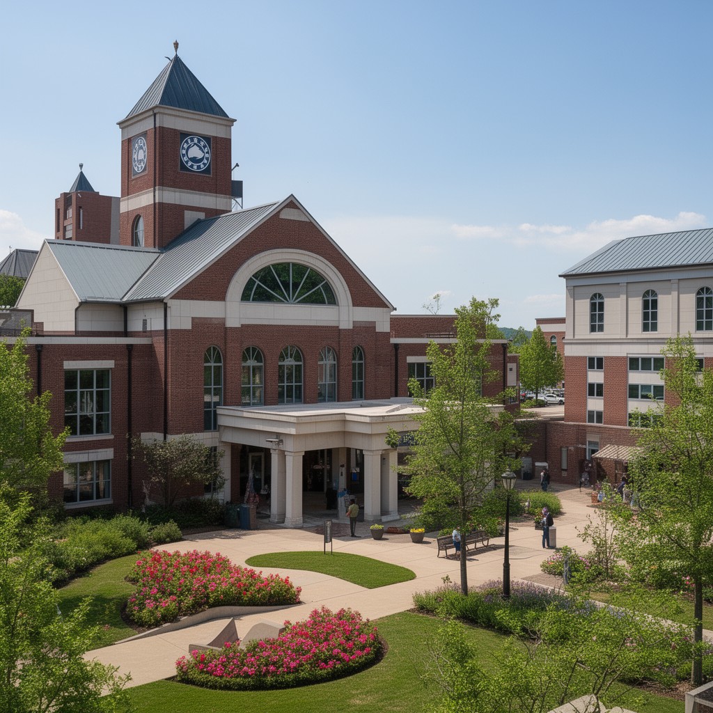AI-generated illustration of Penn State Fayette, The Eberly Campus