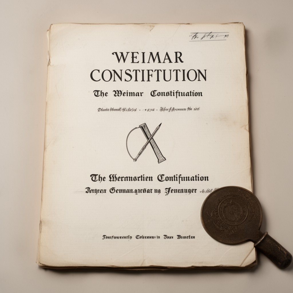 AI-generated illustration of Weimar Constitution
