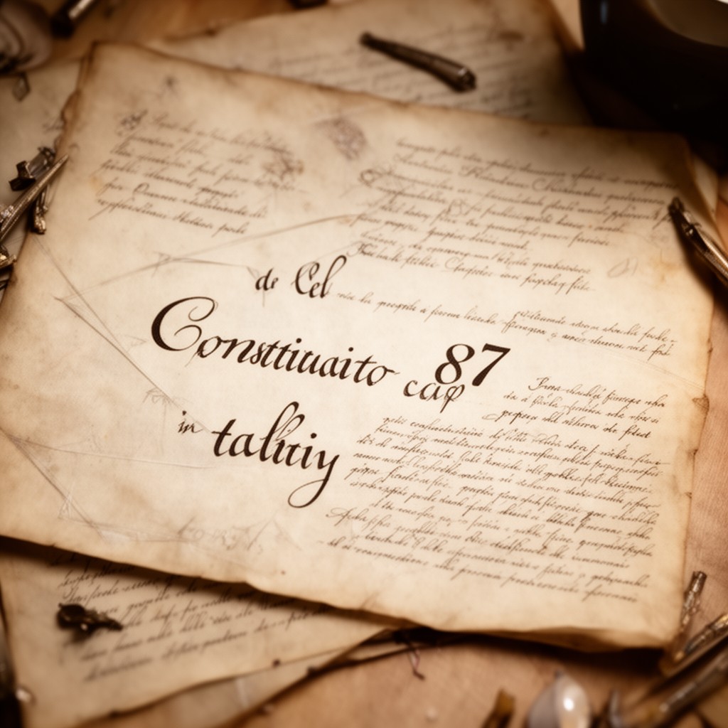 AI-generated illustration of Article 87 of the Constitution of Italy