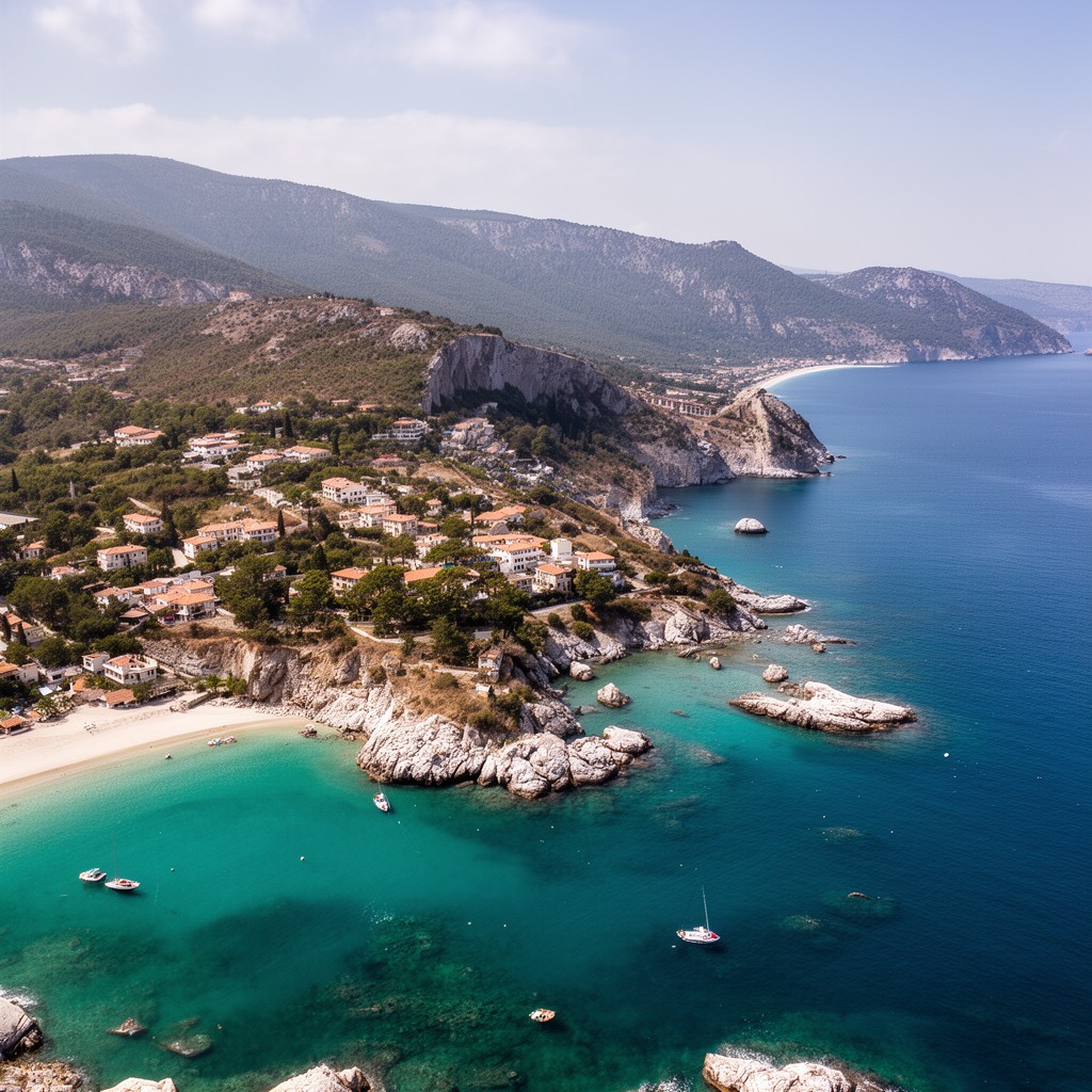 AI-generated illustration of Chalkidiki Peninsula