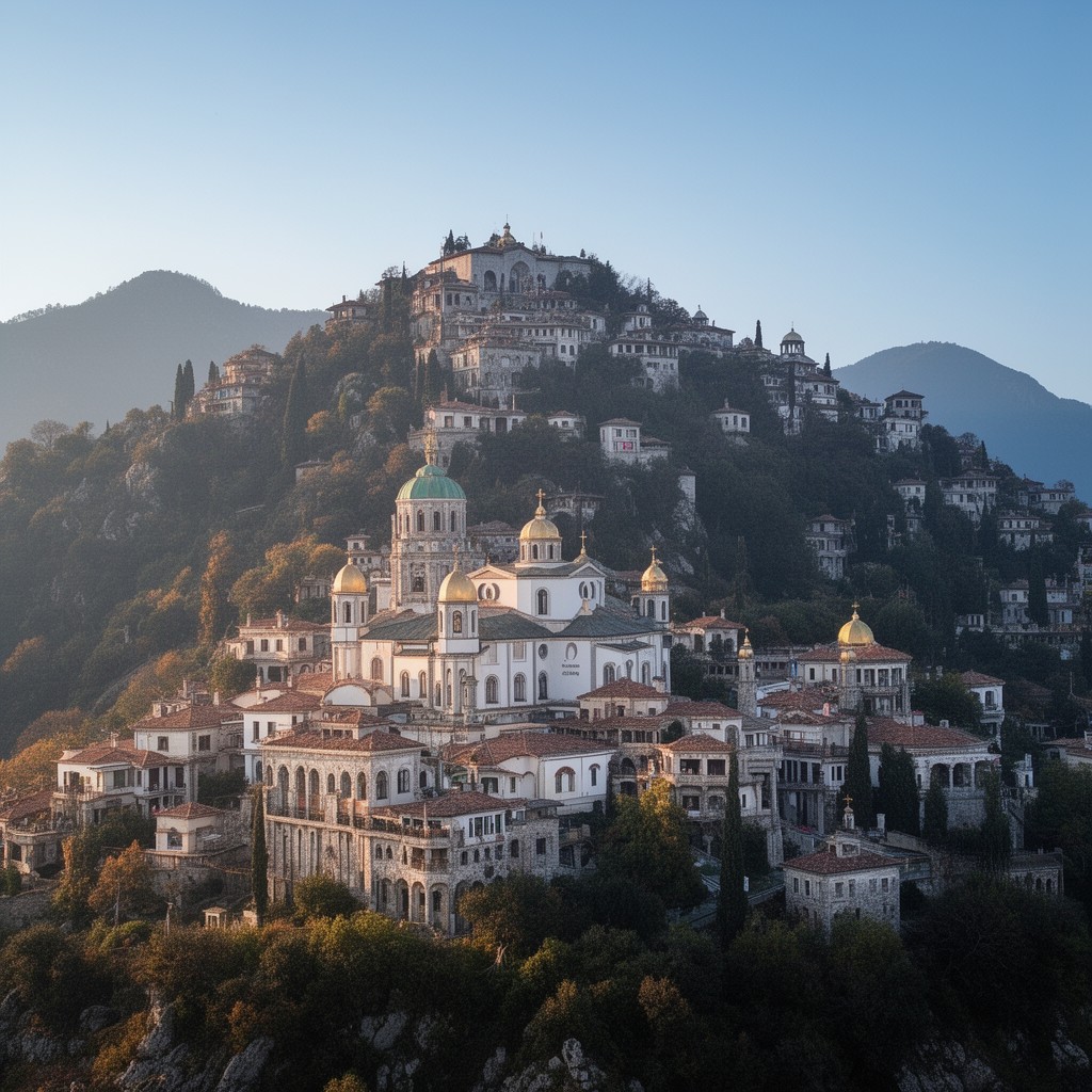 AI-generated illustration of Holy Mountain