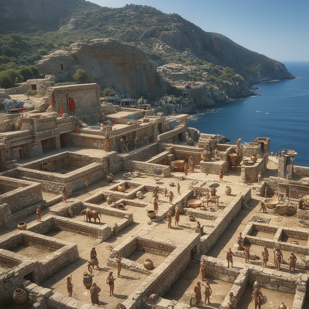 AI-generated illustration of Aegean Bronze Age