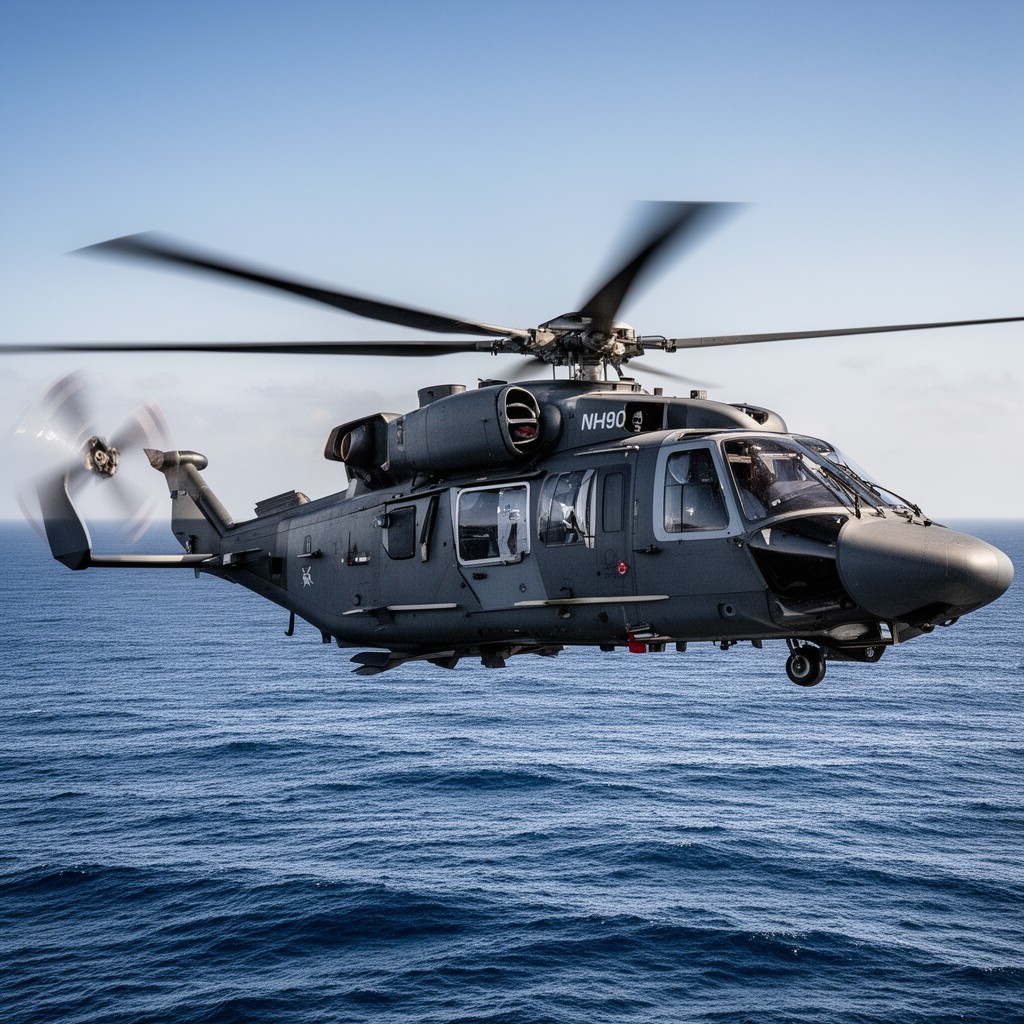 AI-generated illustration of NH90 helicopter