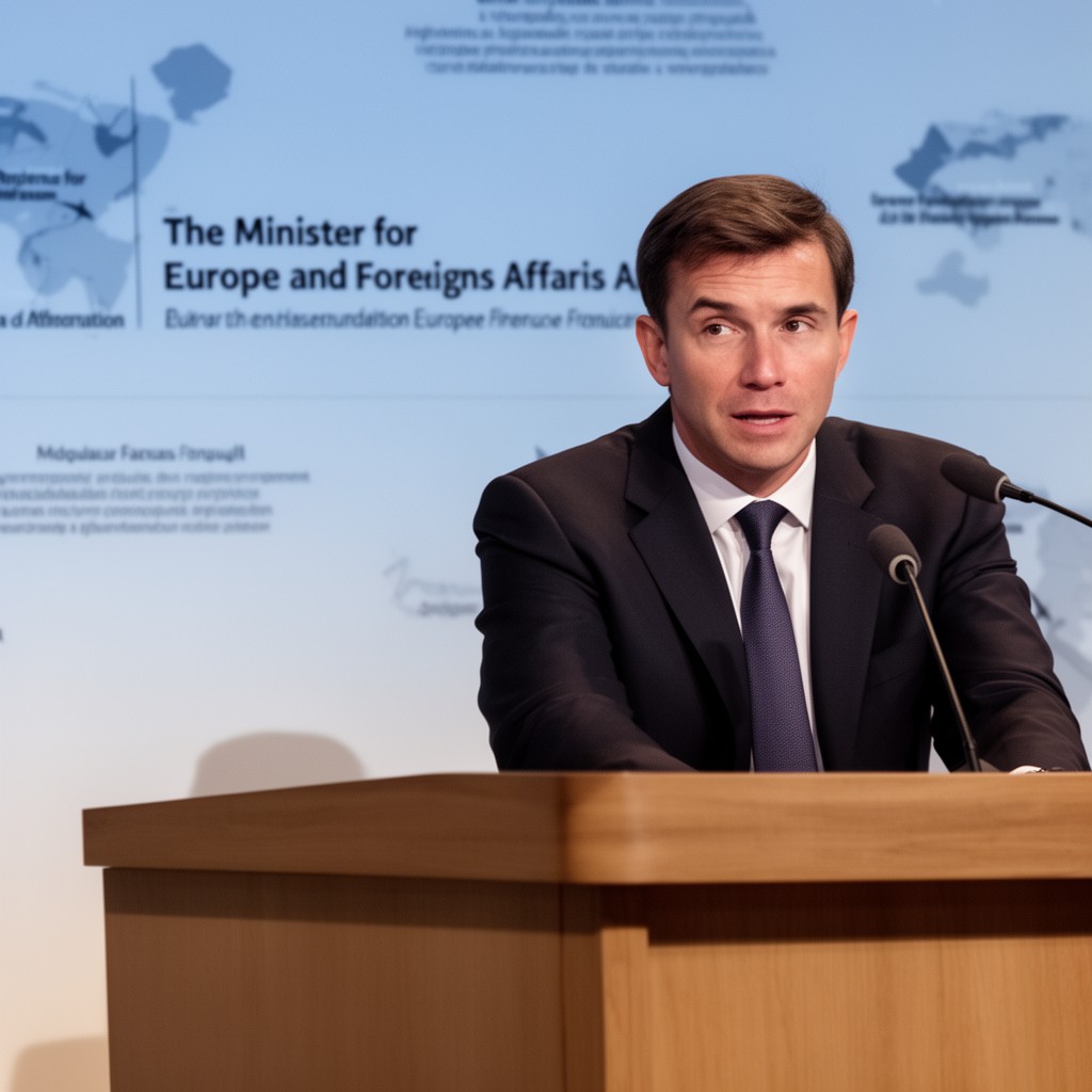 AI-generated illustration of Minister for Europe and Foreign Affairs
