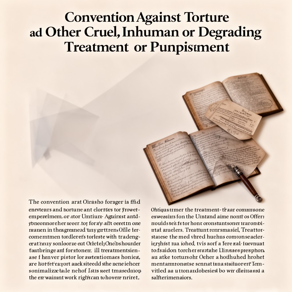 AI-generated illustration of Convention against Torture and Other Cruel, Inhuman or Degrading Treatment or Punishment