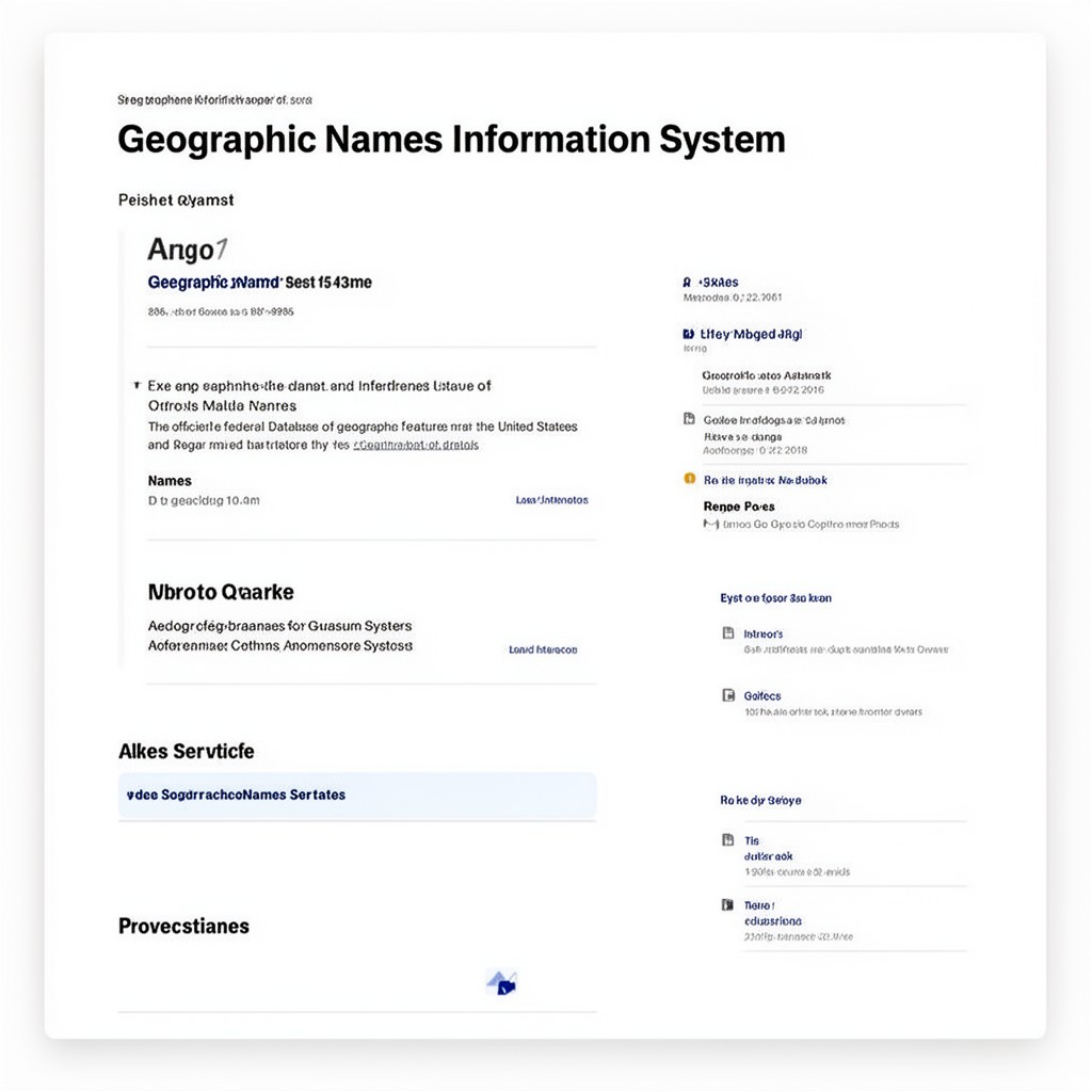 AI-generated illustration of Geographic Names Information System