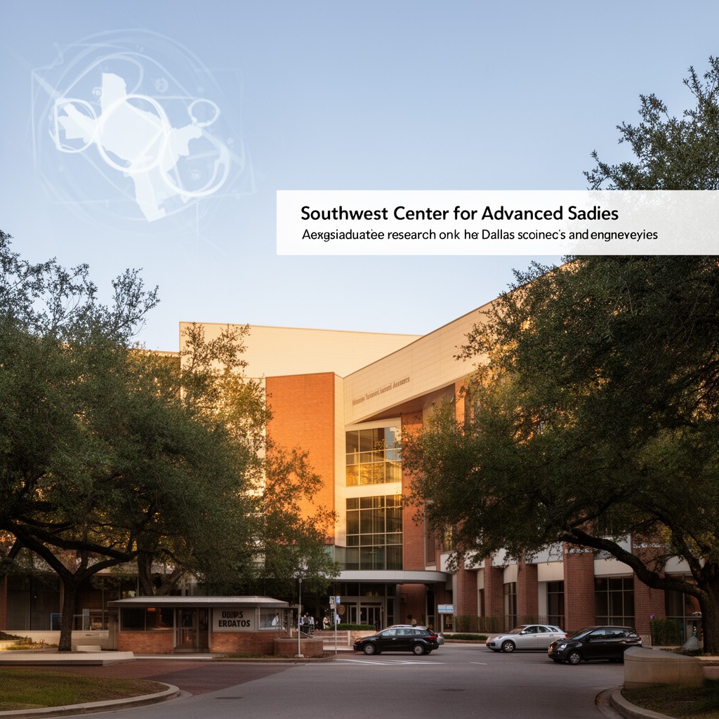 AI-generated illustration of Southwest Center for Advanced Studies (predecessor of UT Dallas)