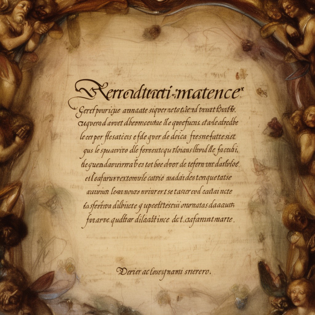 AI-generated illustration of Renaissance Latin