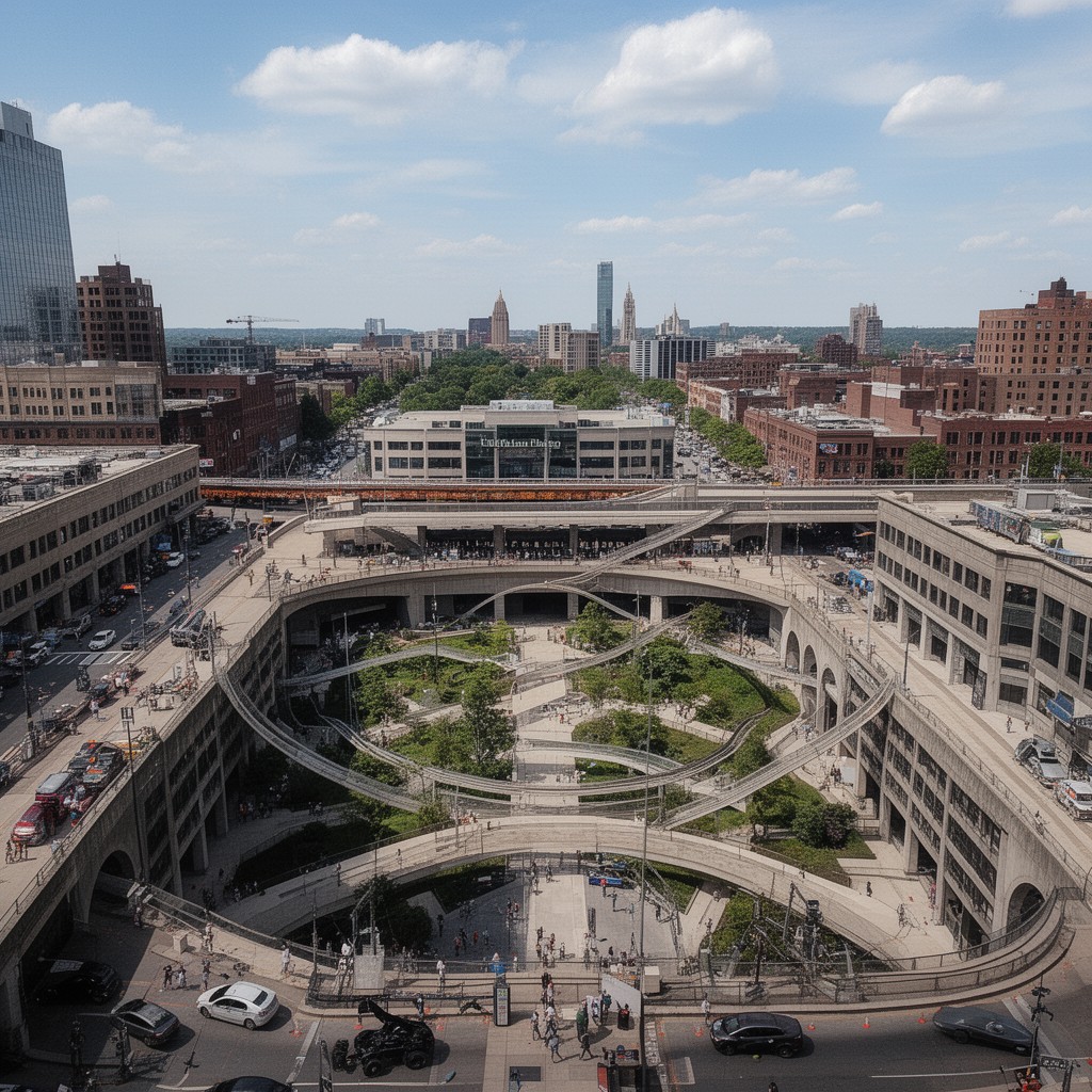 AI-generated illustration of L’Enfant Plaza
