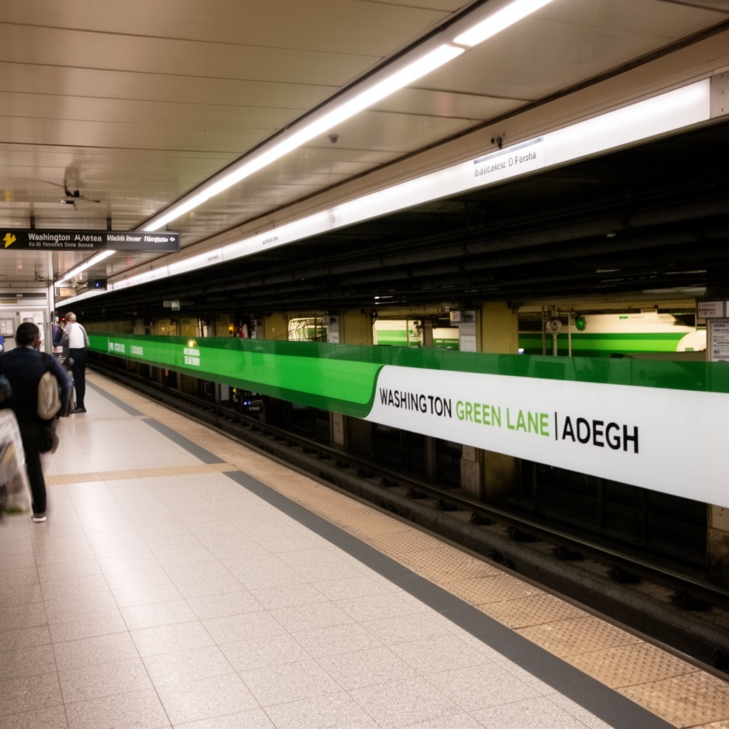 AI-generated illustration of Washington Metro Green Line