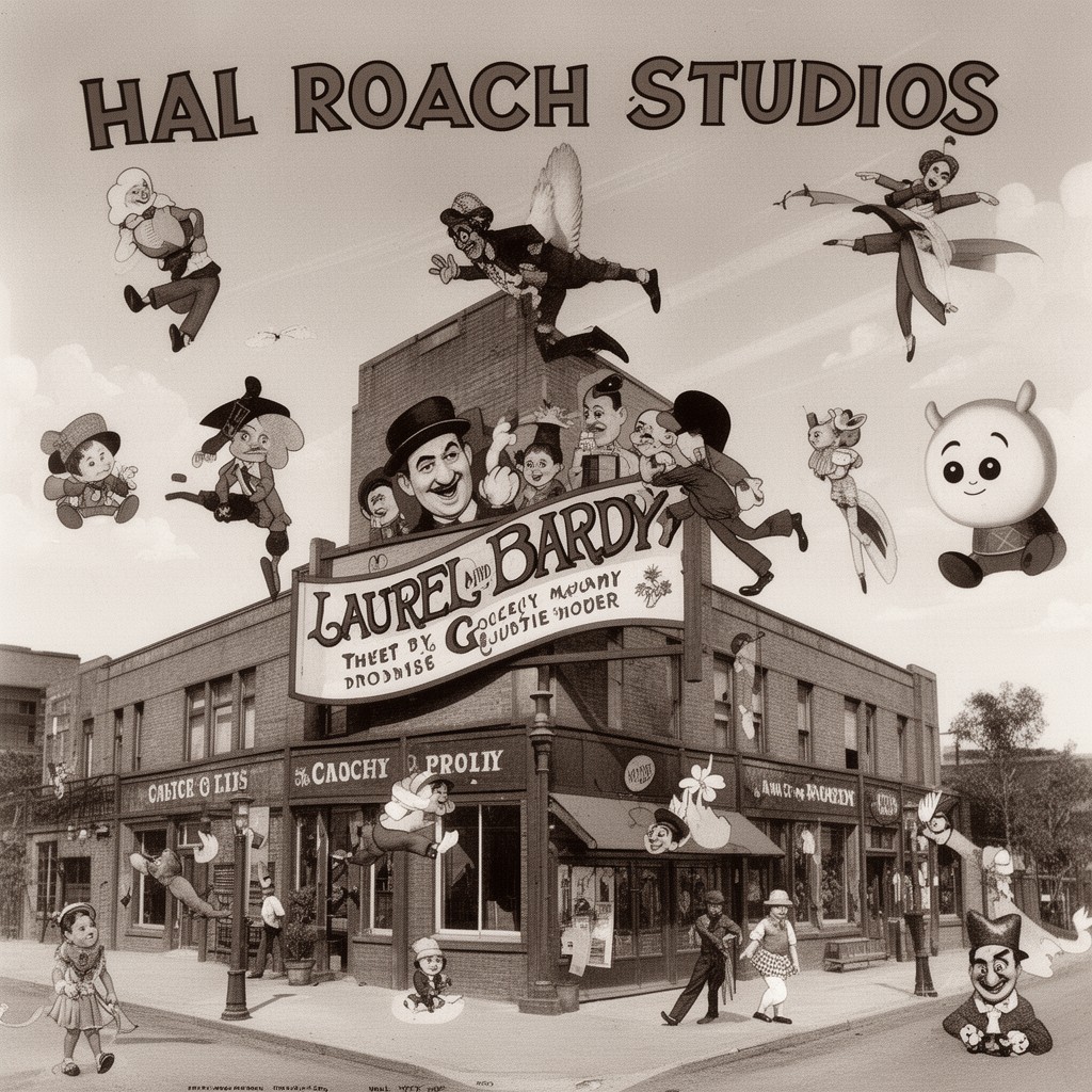 AI-generated illustration of Hal Roach Studios