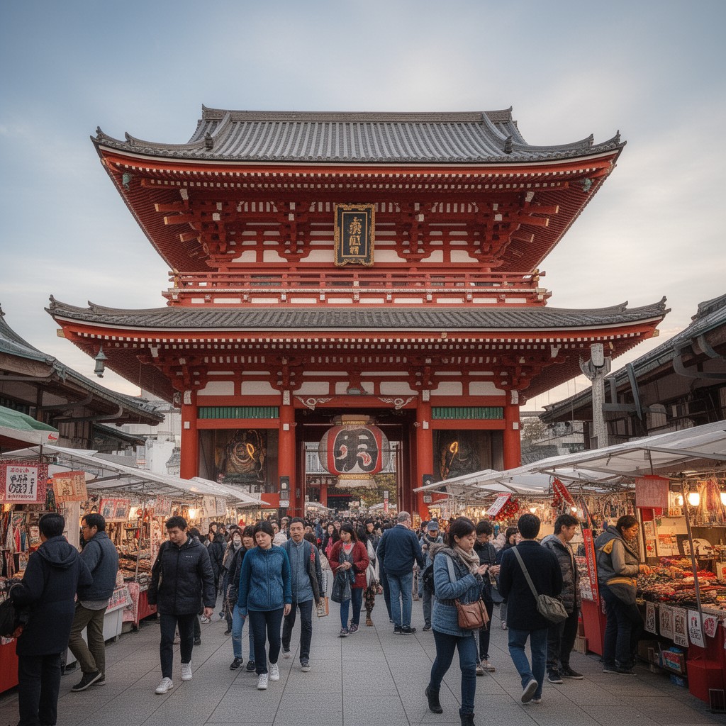 AI-generated illustration of Senso-ji Temple