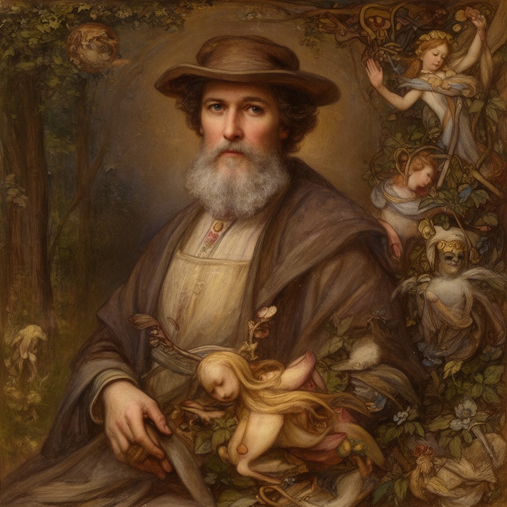 AI-generated illustration of Edward Burne-Jones
