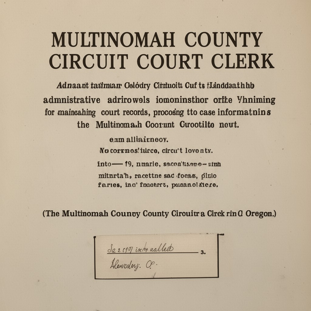 AI-generated illustration of Multnomah County Circuit Court Clerk