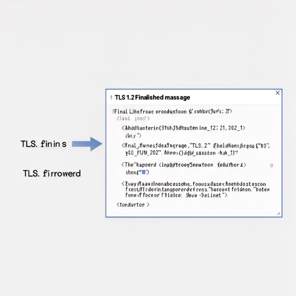 AI-generated illustration of TLS 1.2 Finished message