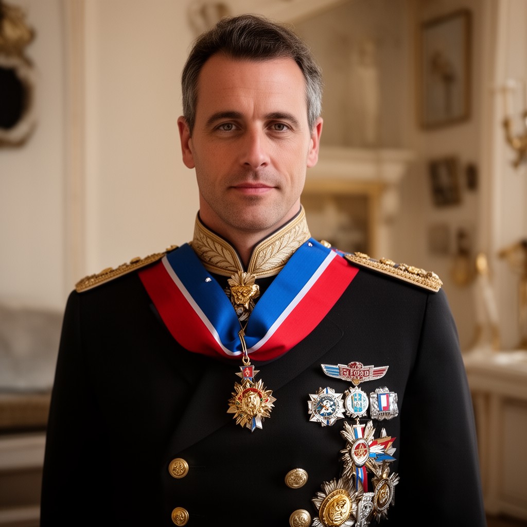 AI-generated illustration of Officier de la Légion d'honneur