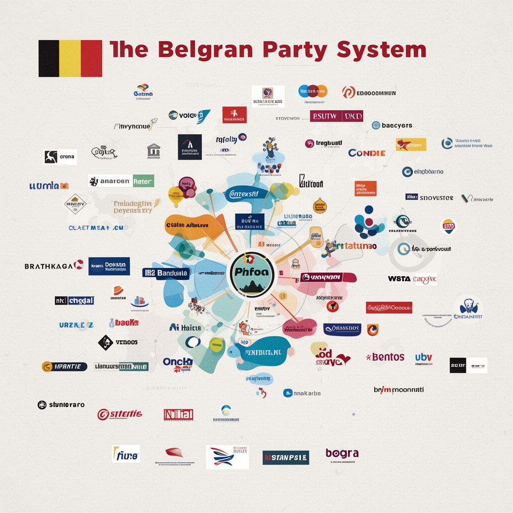 AI-generated illustration of Belgian party system